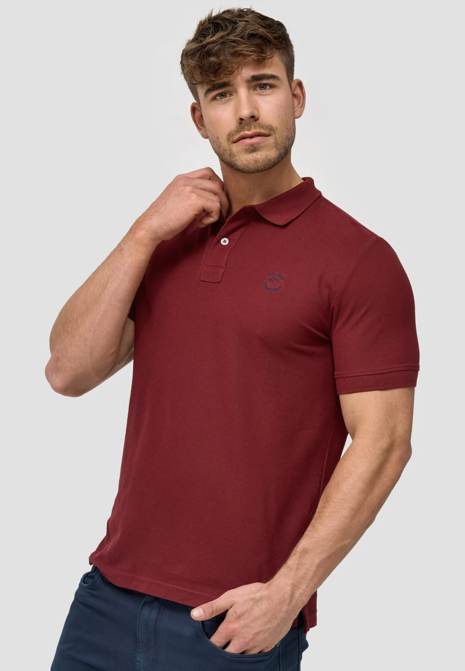 Indicode Jeans Wadim - Poloshirt - Bordeaux - Afbeelding 4
