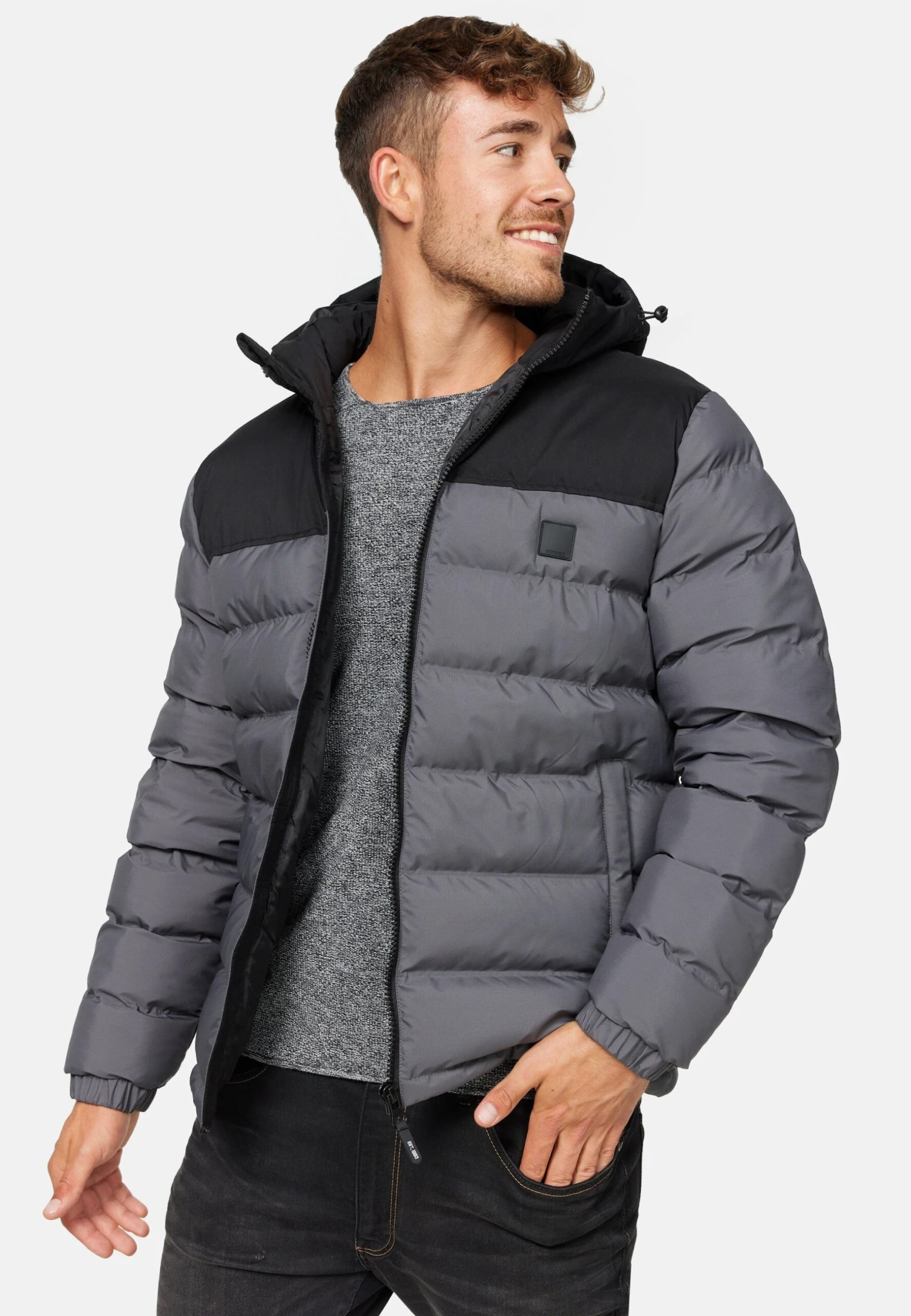 Indicode Jeans Stepp Eberhardy - Winterjas - Dk Grey - Afbeelding 4