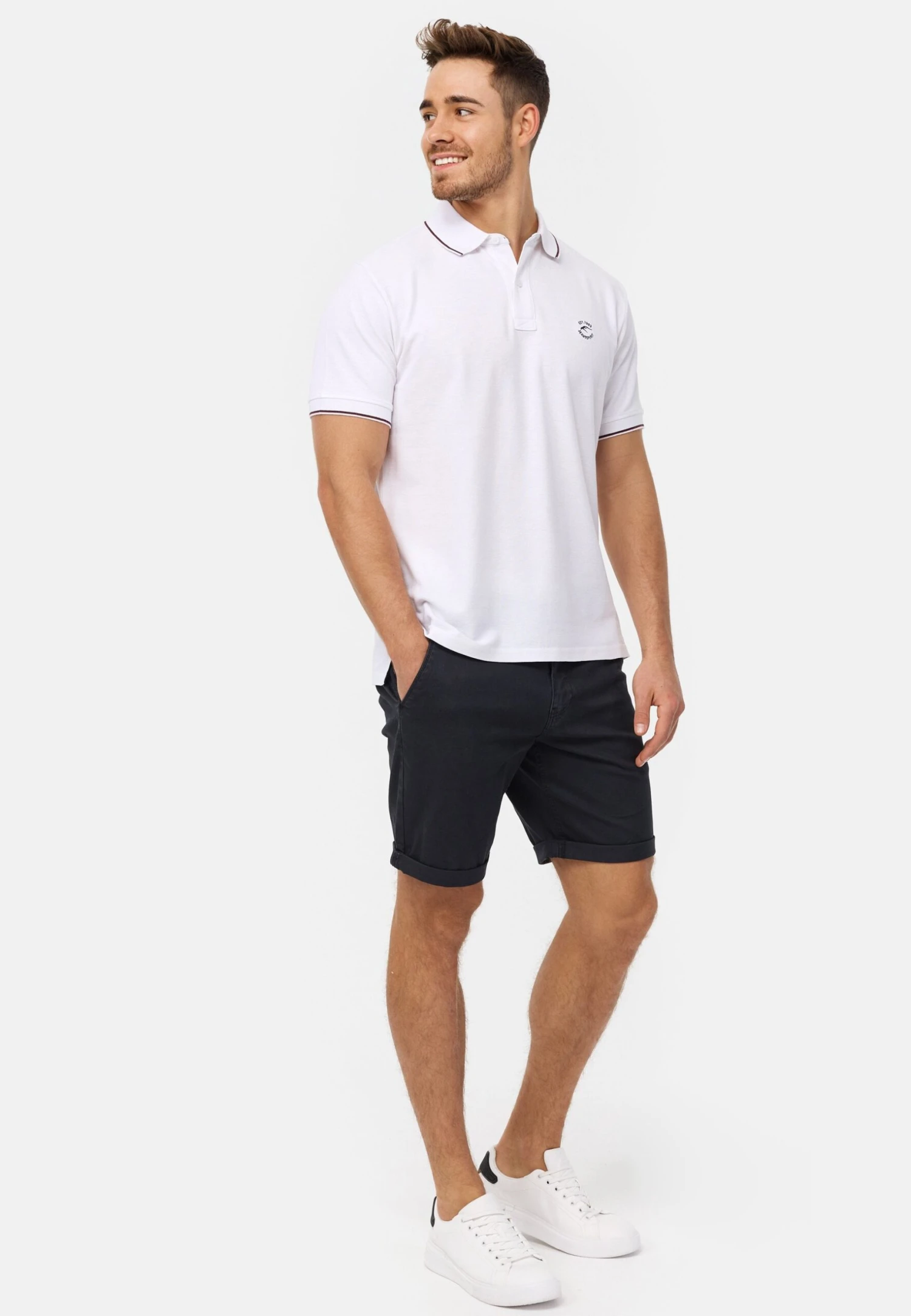 Indicode Jeans Wallo - Poloshirt - Offwhite - Afbeelding 2