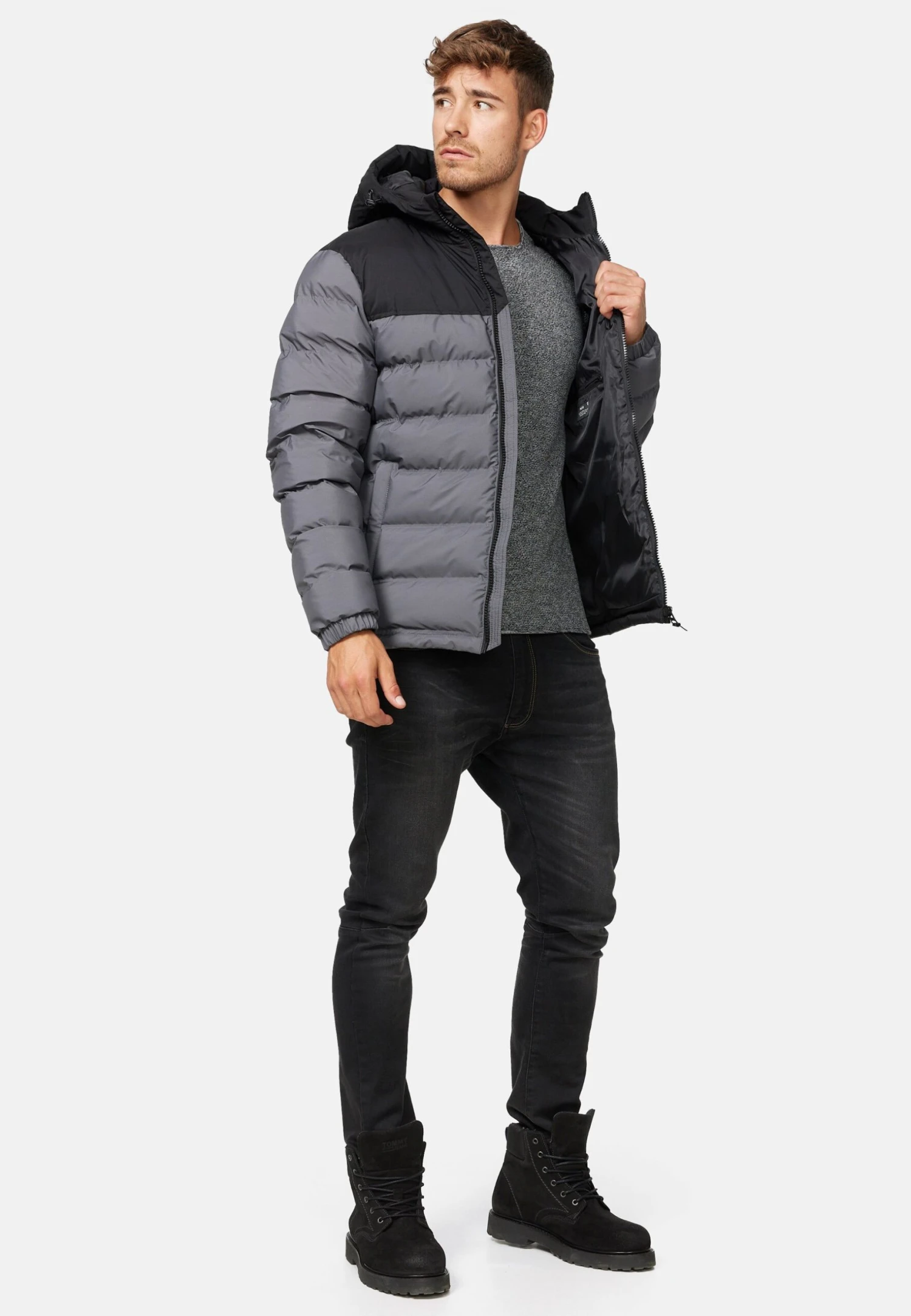Indicode Jeans Stepp Eberhardy - Winterjas - Dk Grey - Afbeelding 2