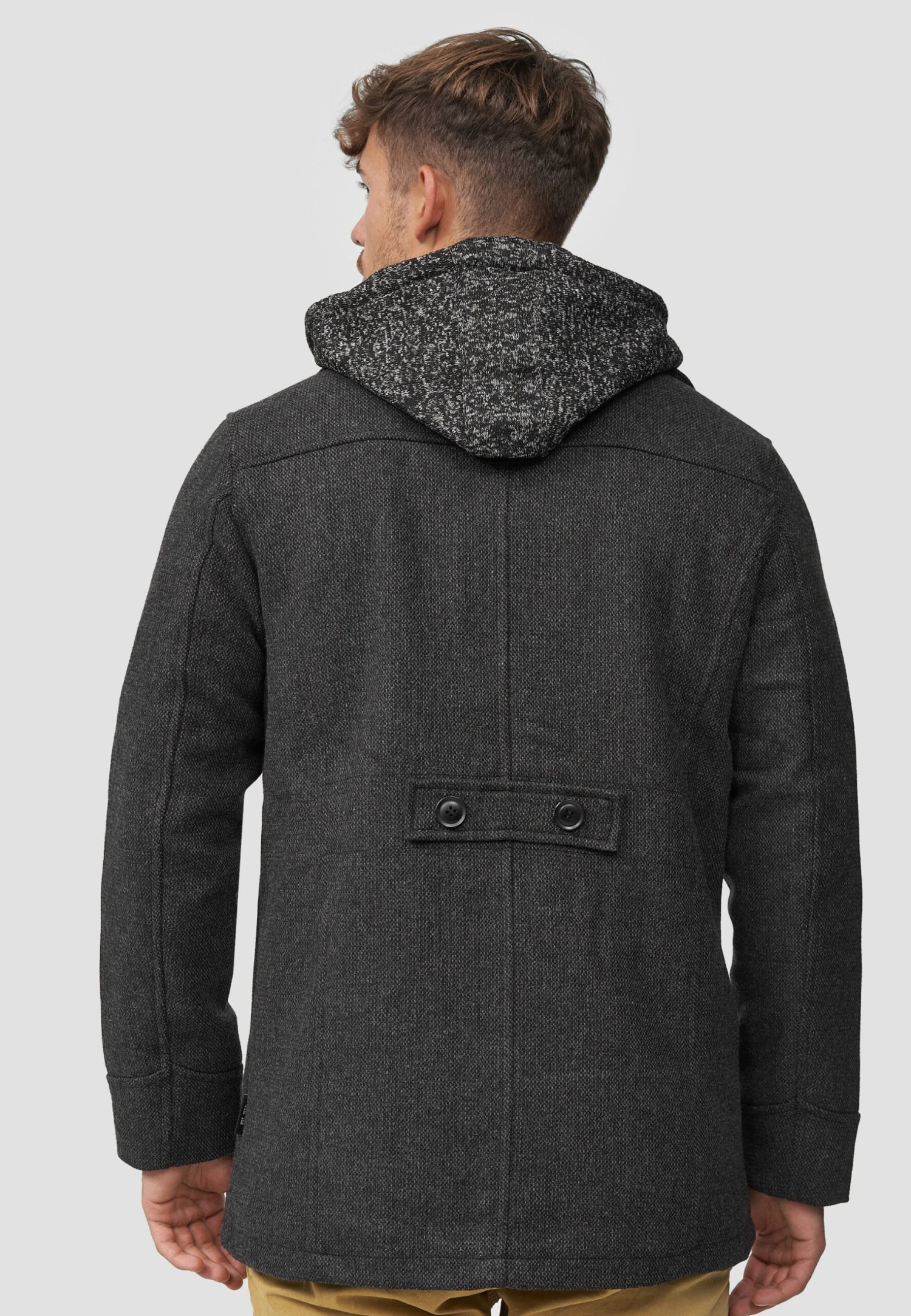 Indicode Jeans Halflange Jas - Black Mix - Afbeelding 3