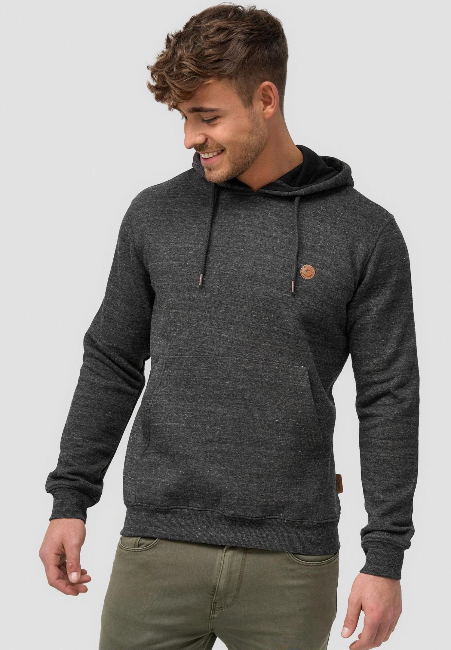 Indicode Jeans Hoodie - Black Mix - Afbeelding 4
