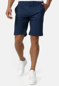 Indicode Jeans Aalborg - Shorts - Blue Pinstripe