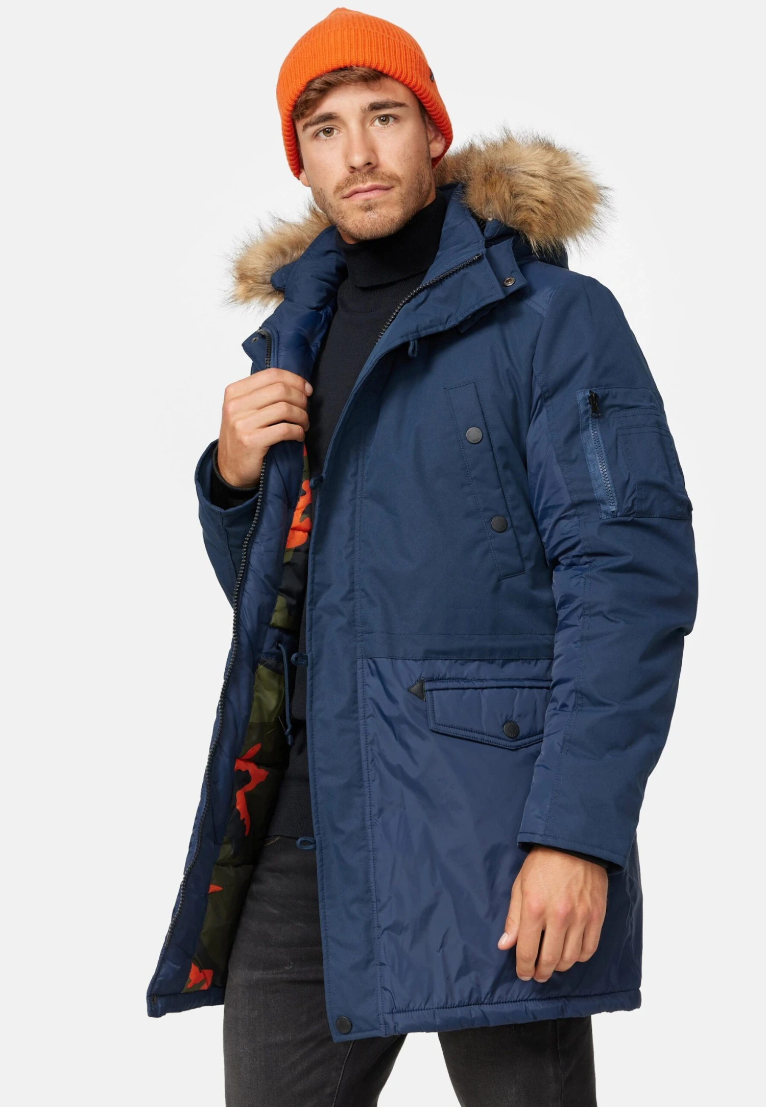 Indicode Jeans Jarl - Winterjas - Navy - Afbeelding 3