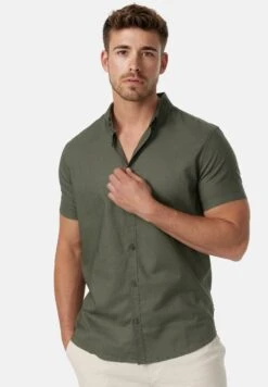 Indicode Jeans Kurzarm Bravida - Overhemd - Beetle Solid