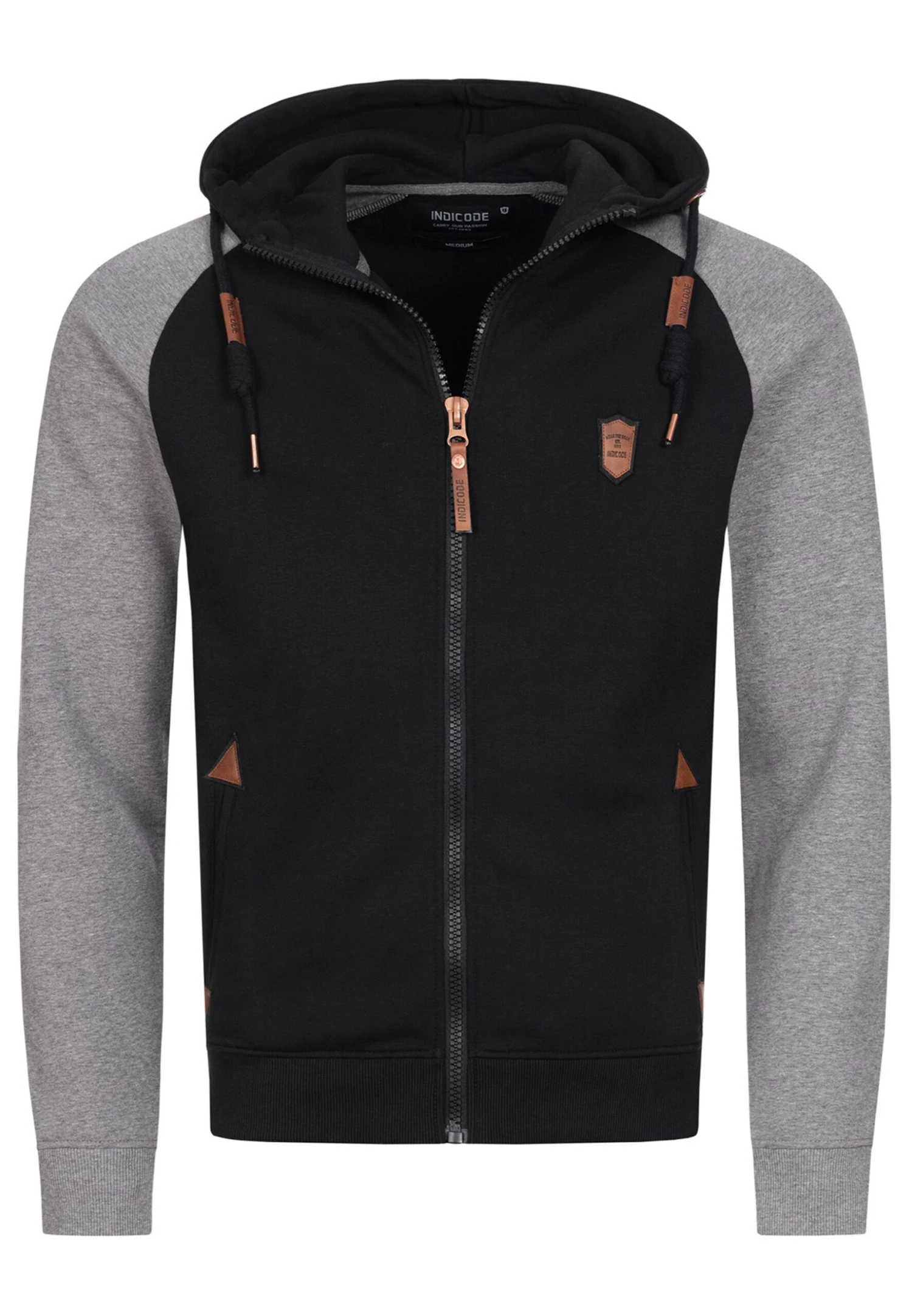 Indicode Jeans Arbutus - Sweater Met Rits - Black - Afbeelding 6