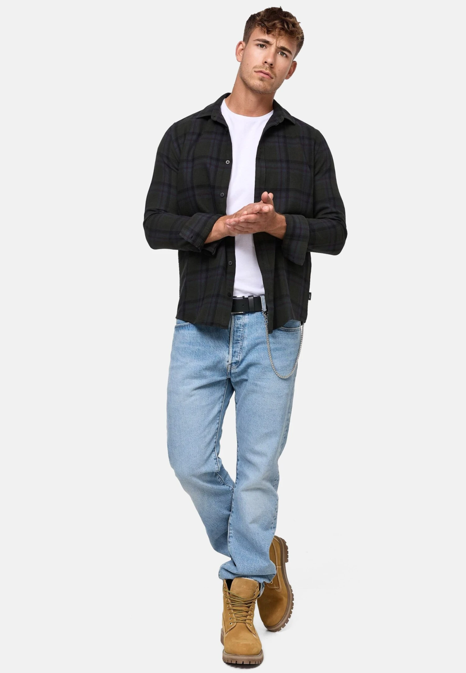 Indicode Jeans Langarm Riverside - Overhemd - Army Mix - Afbeelding 2