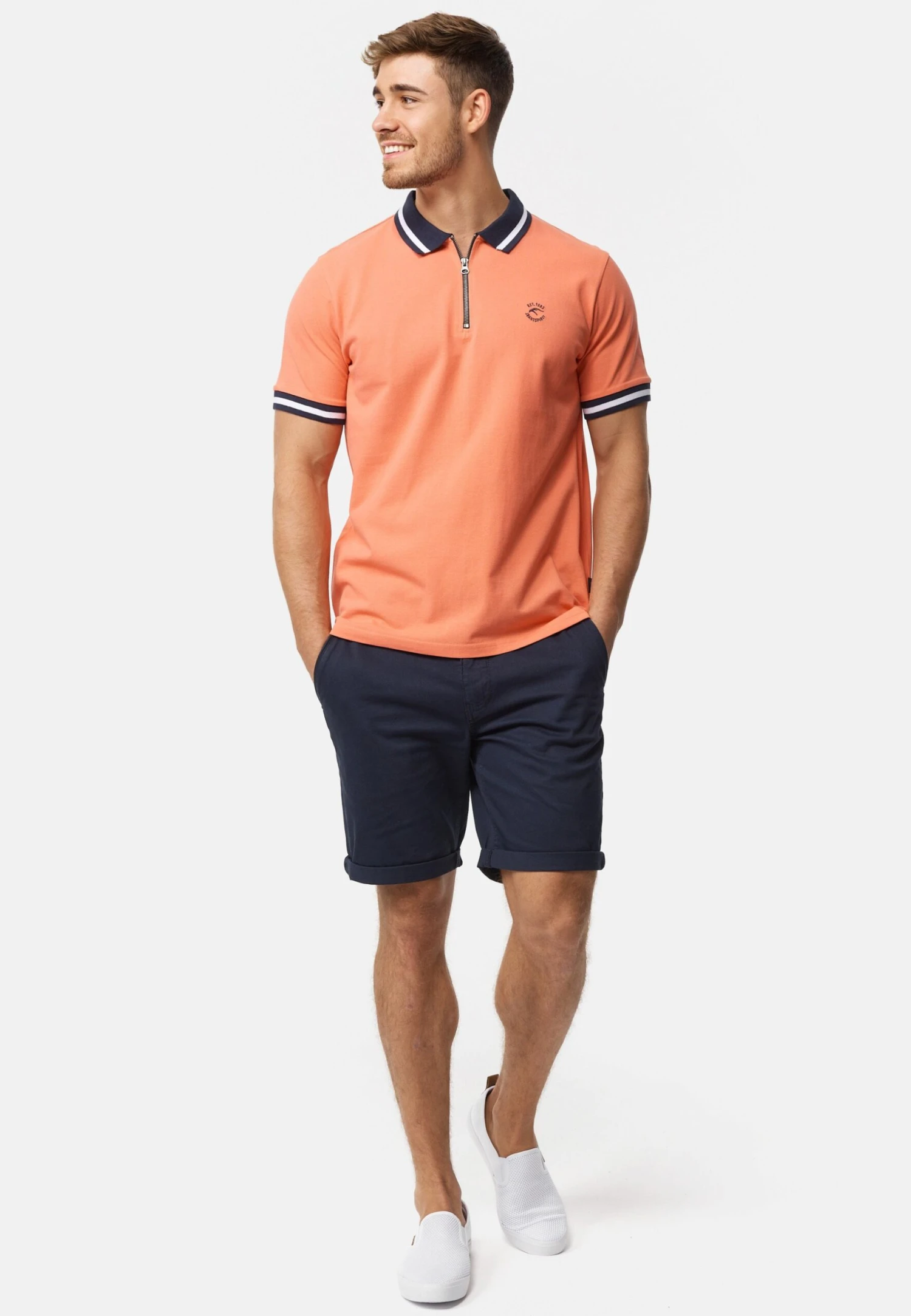 Indicode Jeans Limbo - Poloshirt - Living Coral - Afbeelding 2