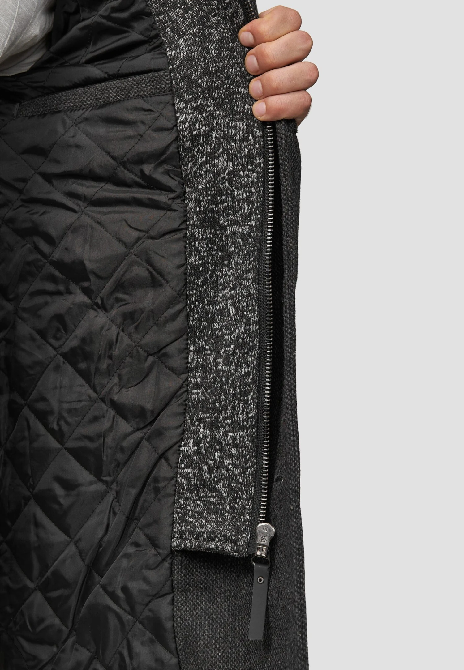 Indicode Jeans Halflange Jas - Black Mix - Afbeelding 7