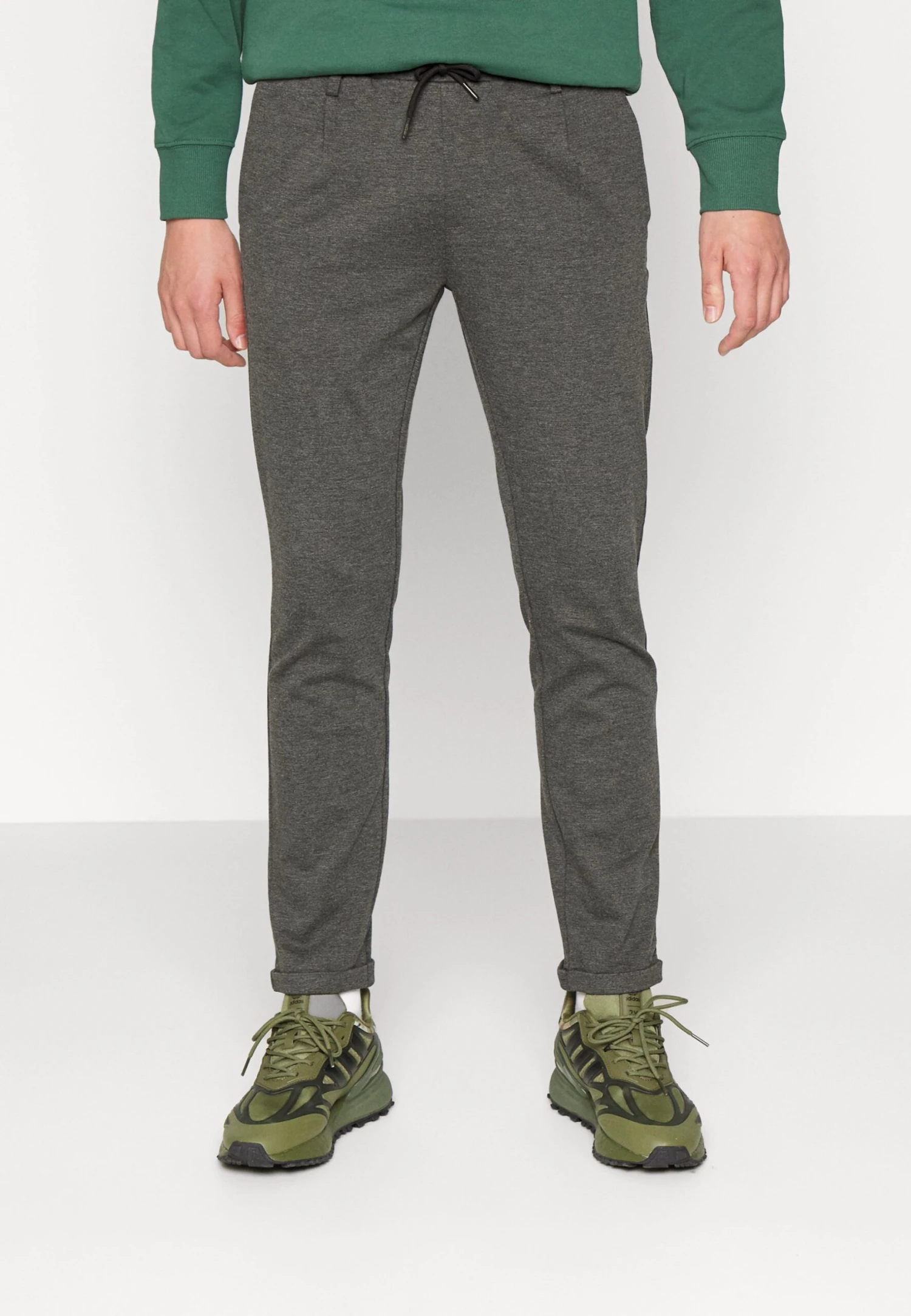 Indicode Jeans Eberlein With Rolled Up - Broek - Charcoal Mix