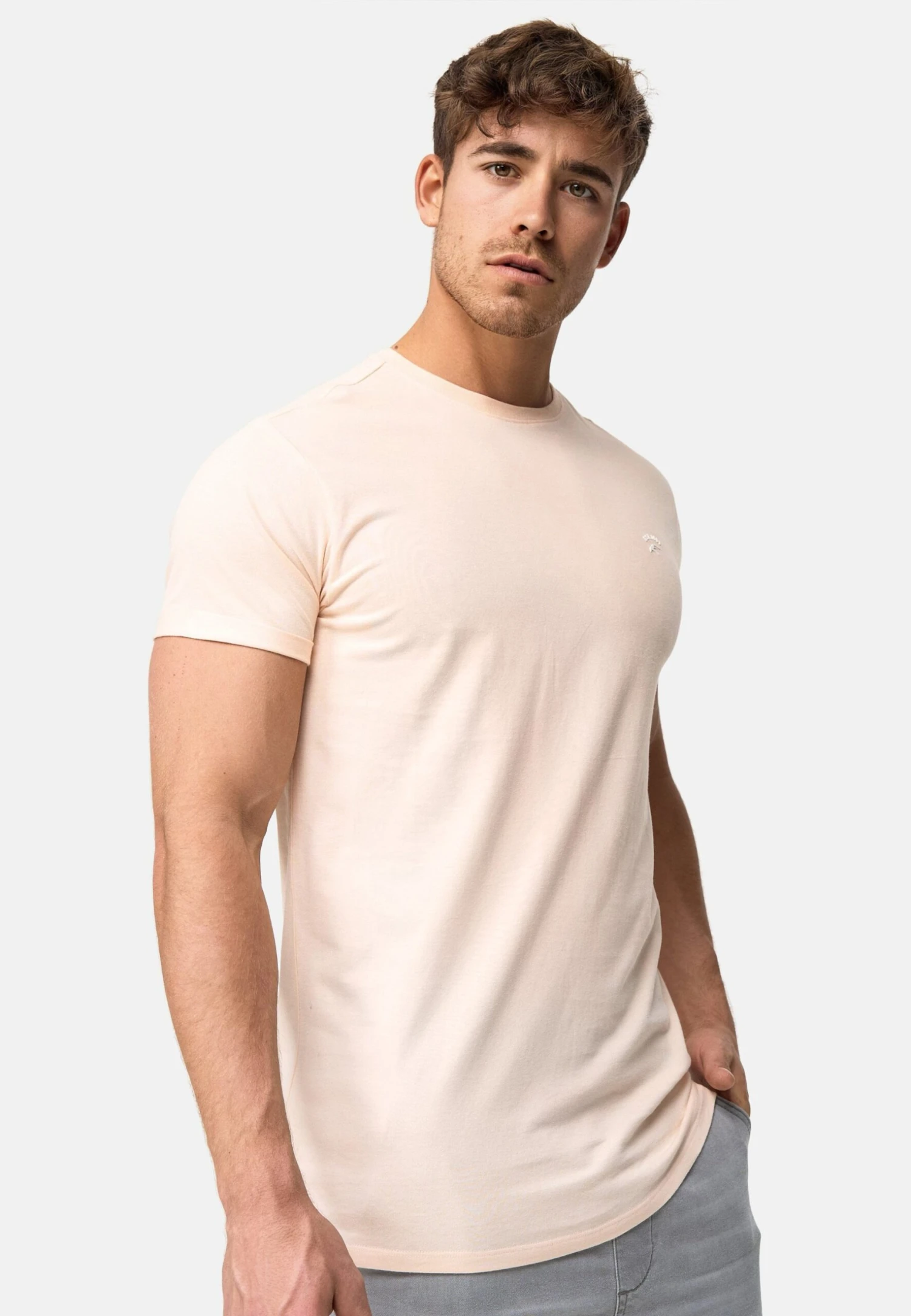 Indicode Jeans Kloge - T-Shirt Basic - Pale Peach - Afbeelding 4
