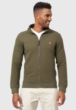 Indicode Jeans Bermie - Sweater Met Rits - Army