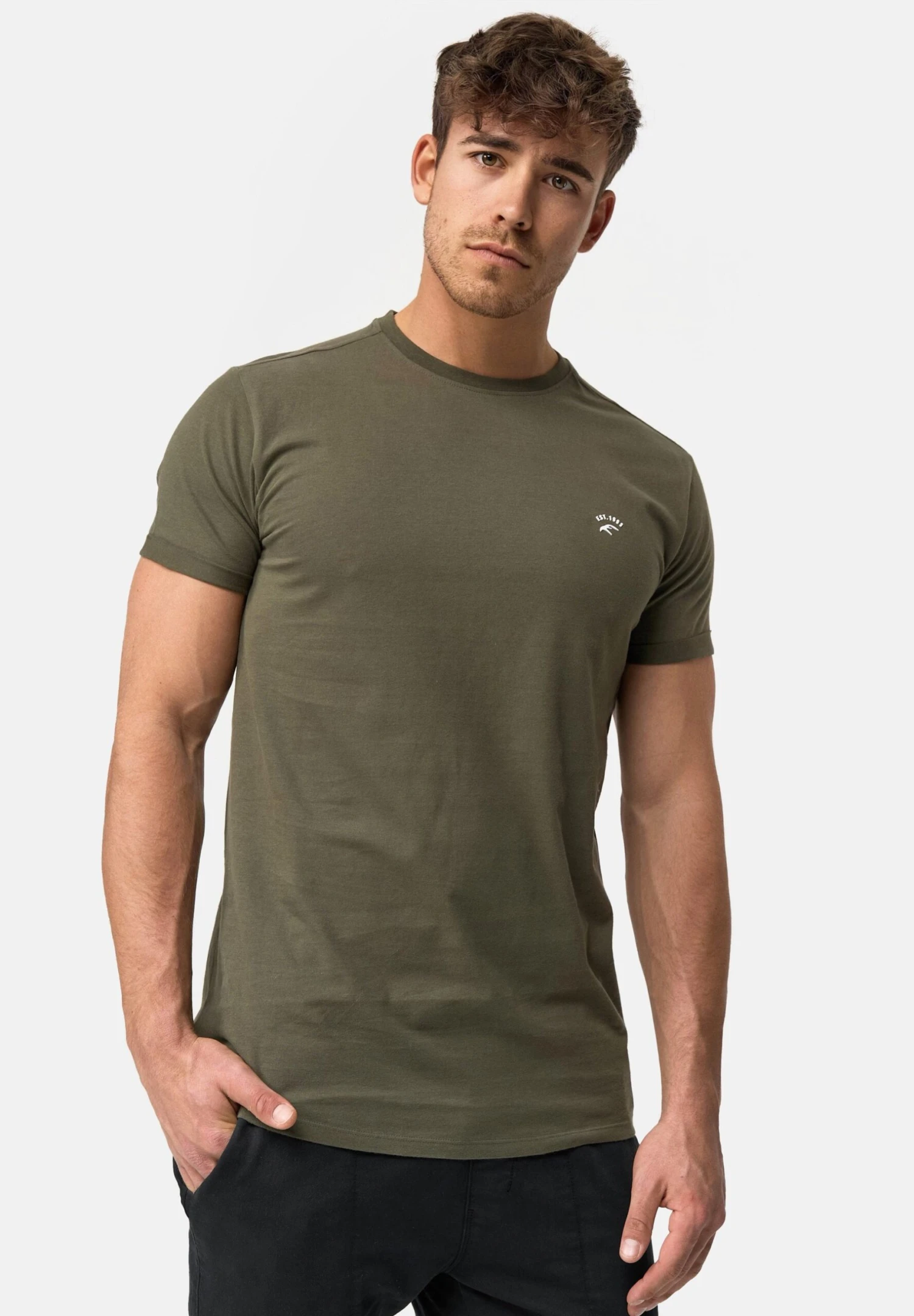Indicode Jeans Kloge - T-Shirt Basic - Army