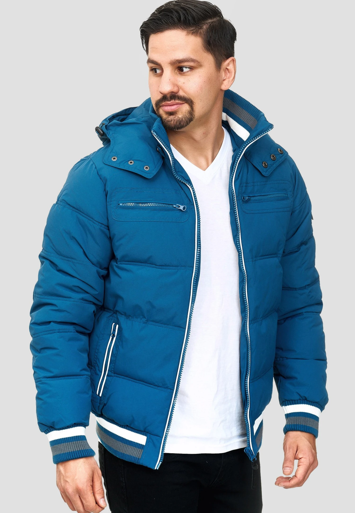 Indicode Jeans Marlon - Winterjas - Sea Blue - Afbeelding 4