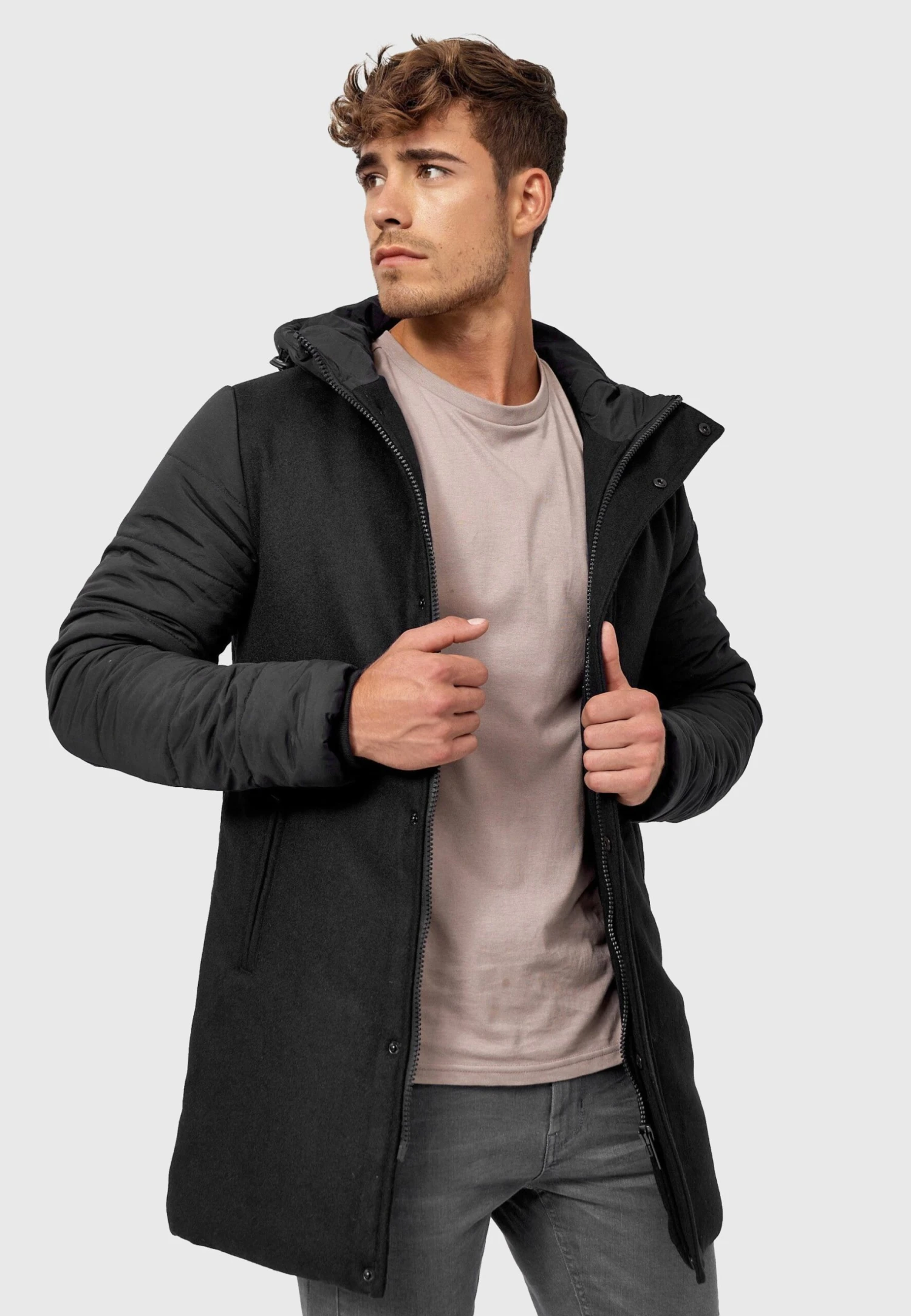 Indicode Jeans Parka - Charcoal Mix - Afbeelding 4