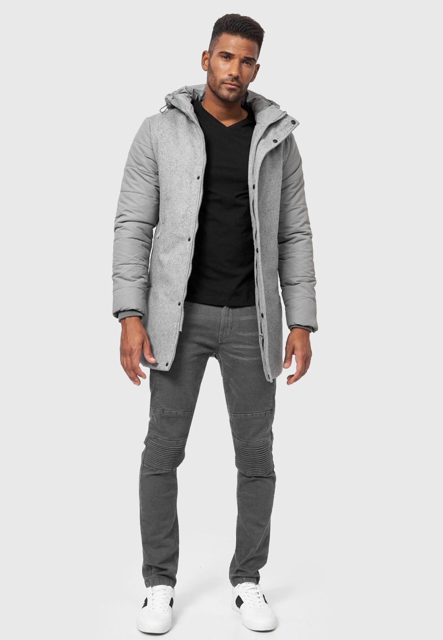 Indicode Jeans Parka - Lt Grey Mix - Afbeelding 2
