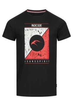 Indicode Jeans Leonardo - T-Shirt Print - Black