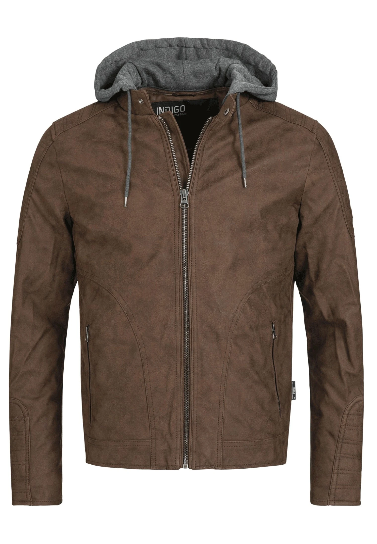 Indicode Jeans Miguel- Imitatieleren Jas - Brown - Afbeelding 4