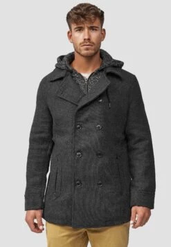 Indicode Jeans Halflange Jas - Black Mix