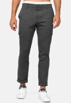 Indicode Jeans Super Stretch Eckhart - Cargobroek - Charcoal Mix