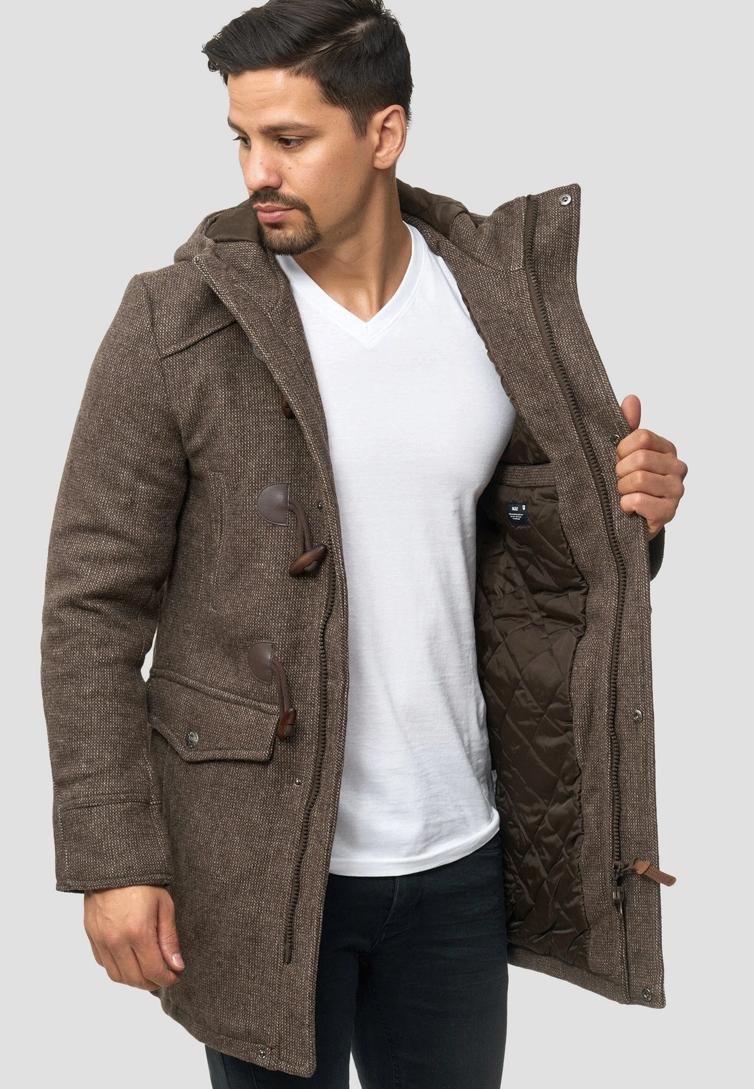 Indicode Jeans Liam - Winterjas - Mottled Brown - Afbeelding 5