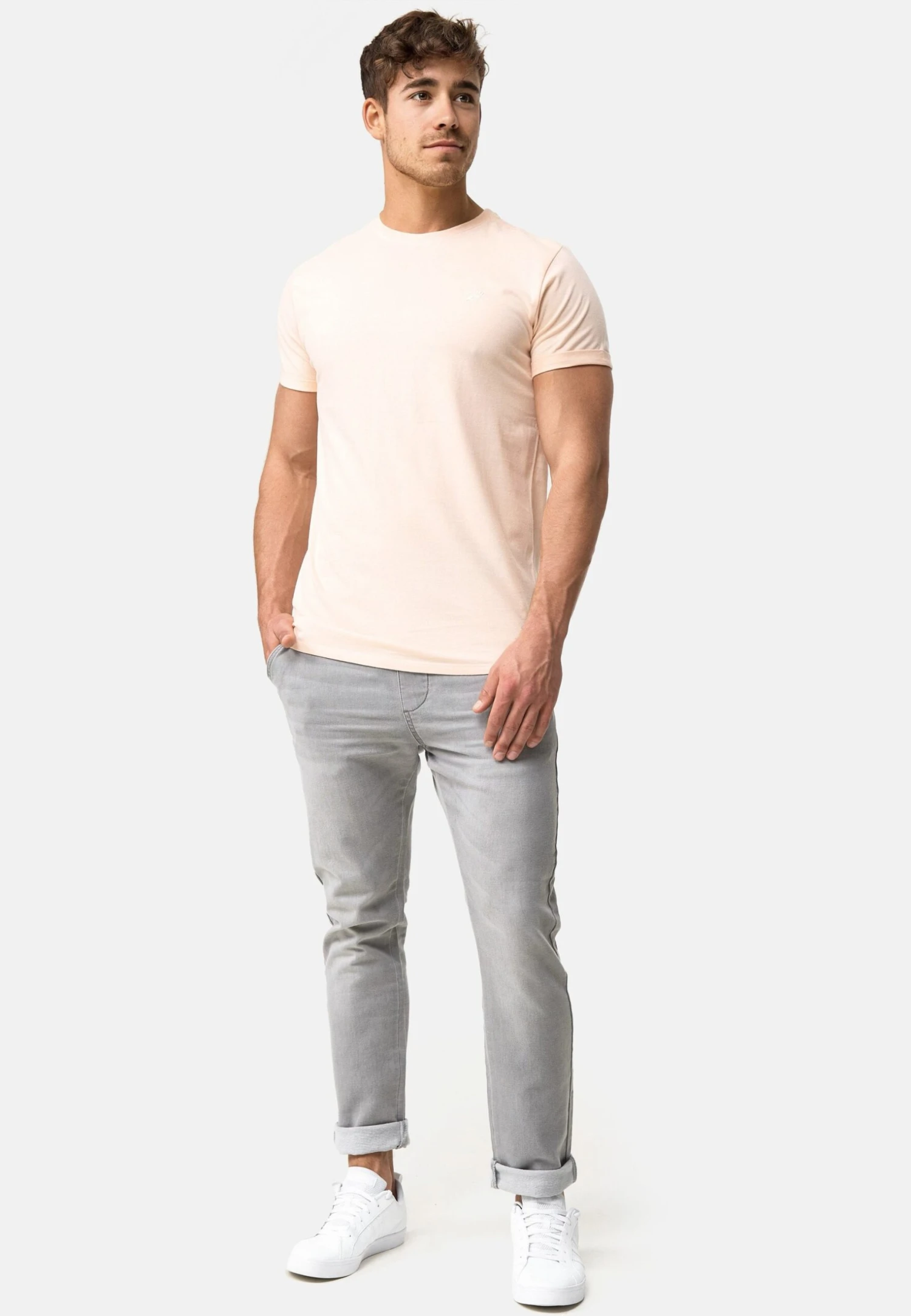 Indicode Jeans Kloge - T-Shirt Basic - Pale Peach - Afbeelding 2