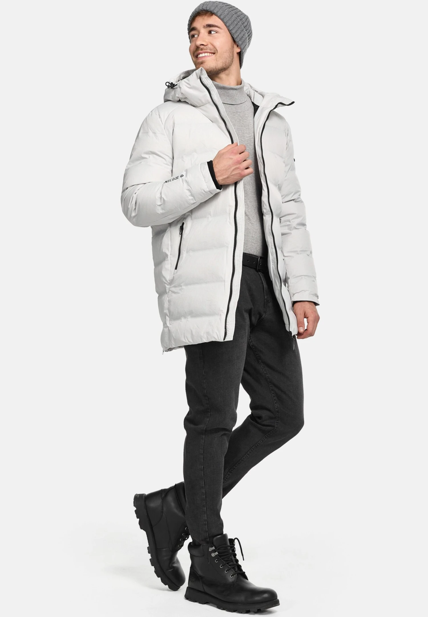 Indicode Jeans Winterjas - Offwhite - Afbeelding 2