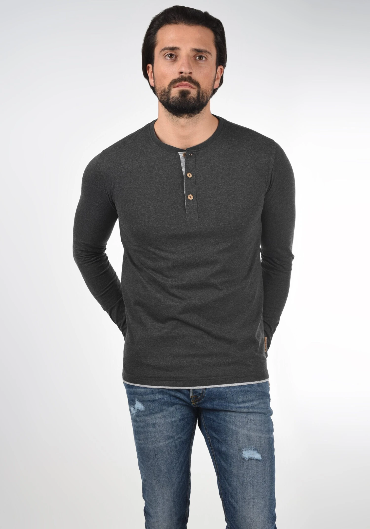 Indicode Jeans Idgifford - Longsleeve - Charcoal