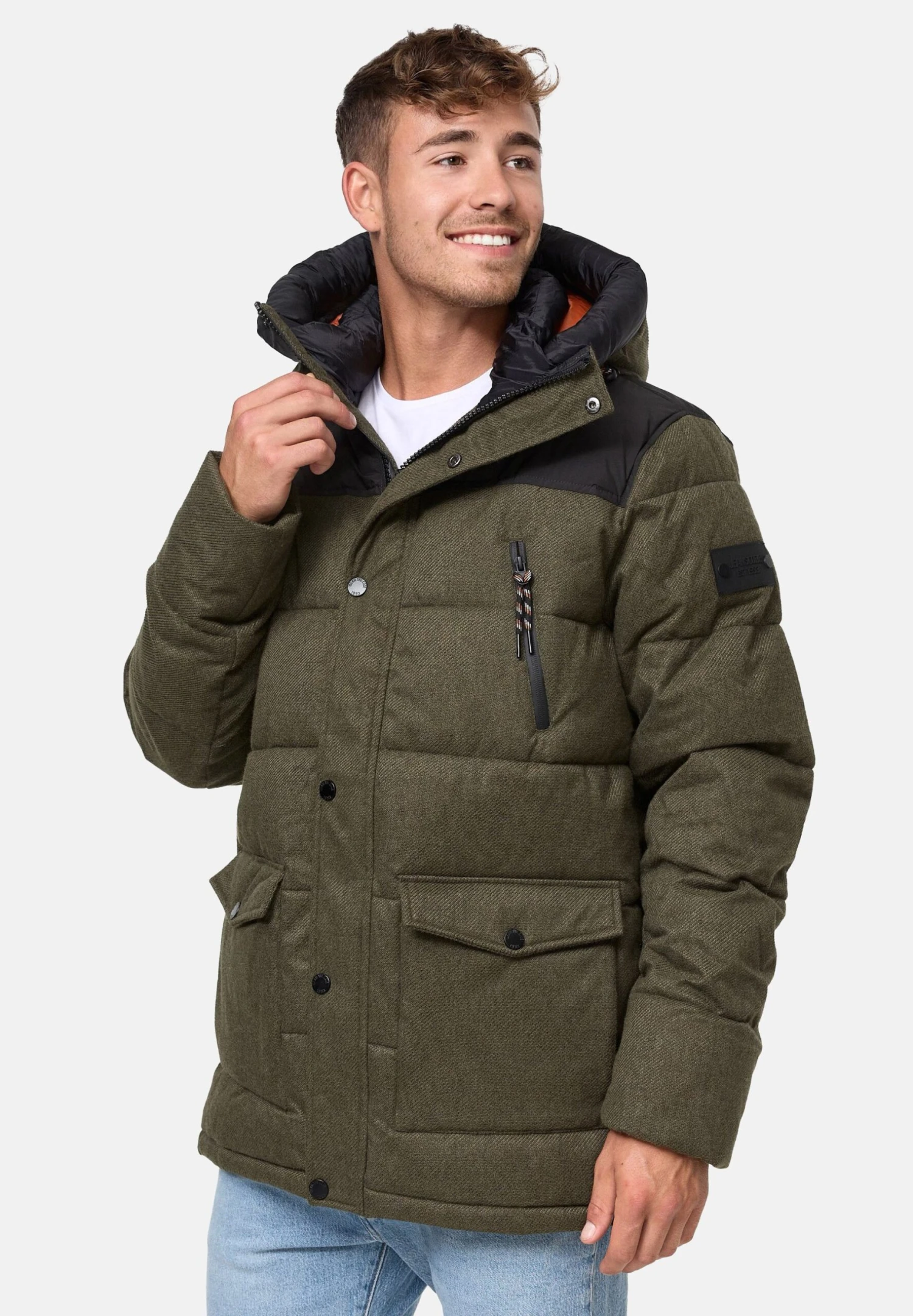 Indicode Jeans Krem - Winterjas - Army - Afbeelding 4