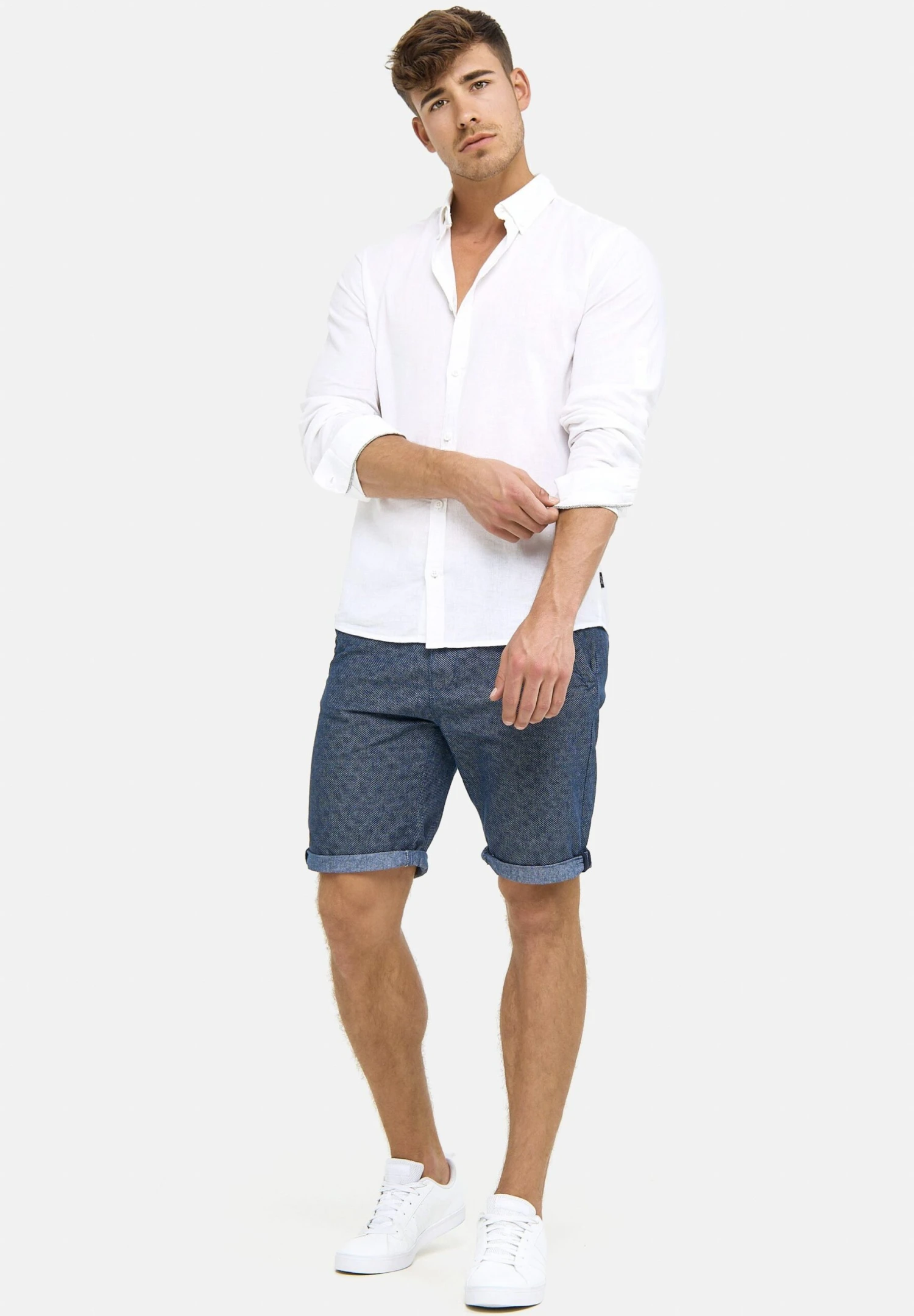 Indicode Jeans Casual Fit - Shorts - Mottled Blue - Afbeelding 2