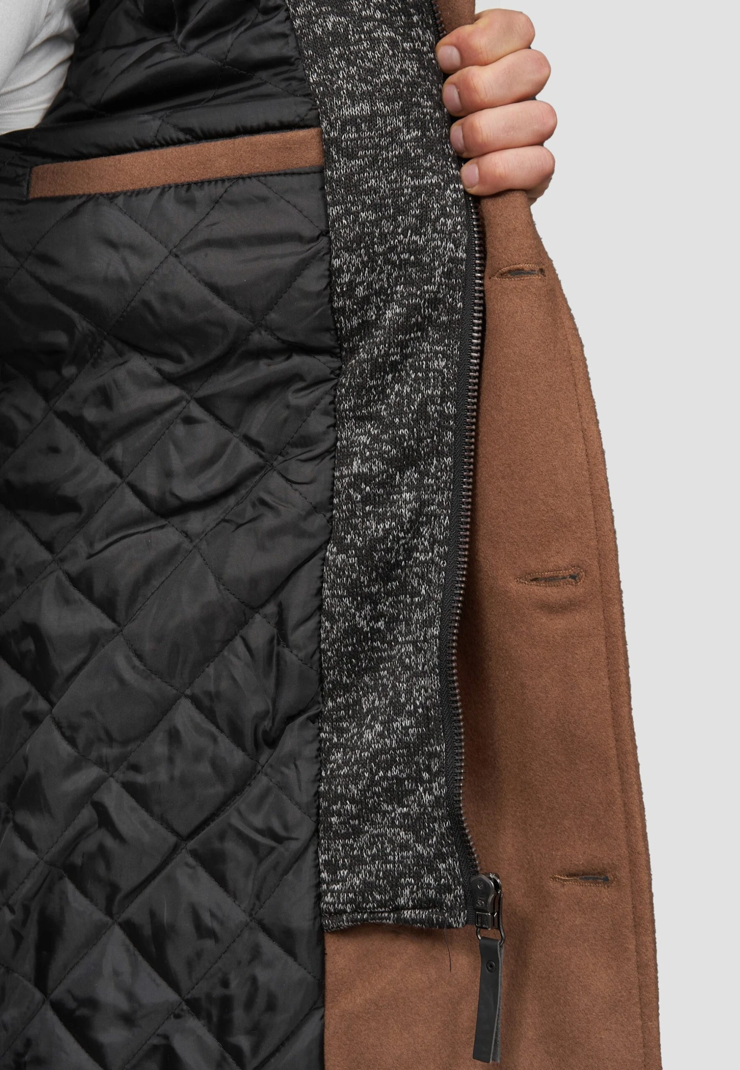 Indicode Jeans Halflange Jas - Camel - Afbeelding 7