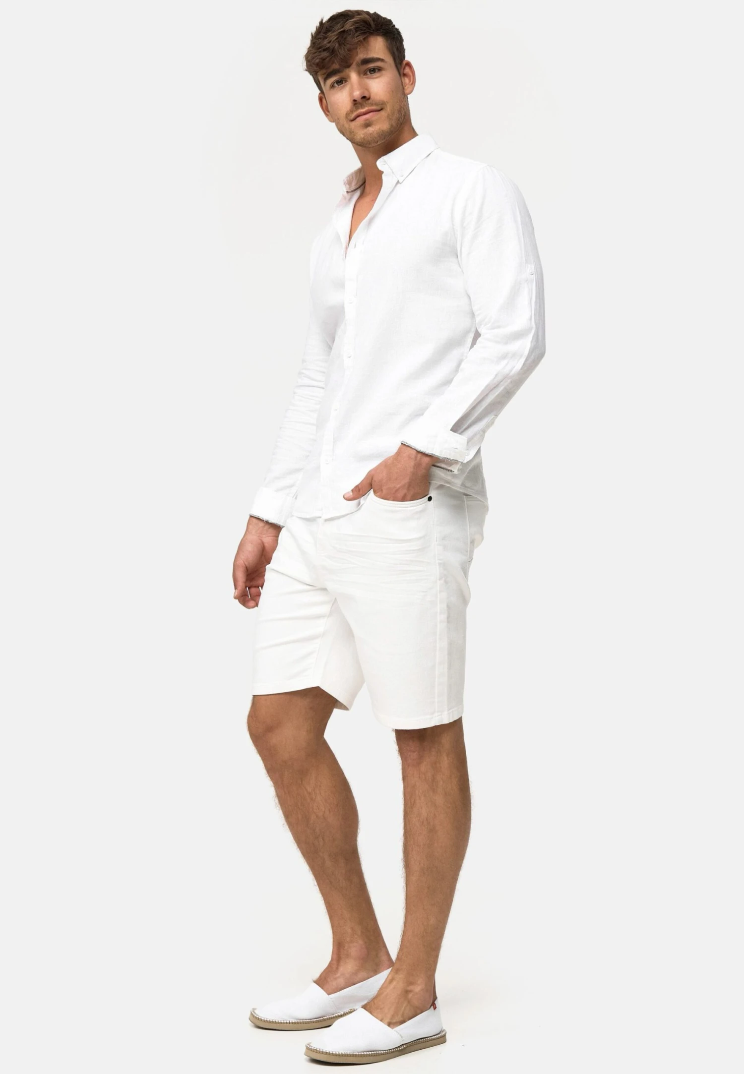 Indicode Jeans Ettore - Jeansshort - Offwhite - Afbeelding 2