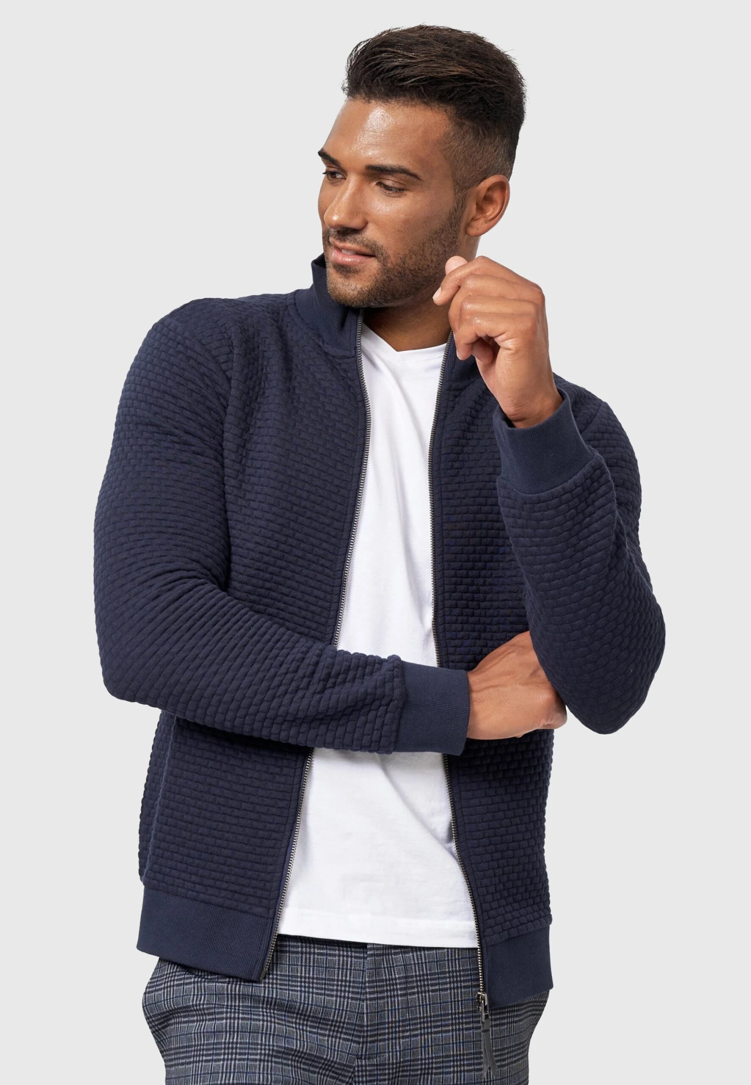 Indicode Jeans Bermie - Sweater Met Rits - Navy - Afbeelding 3