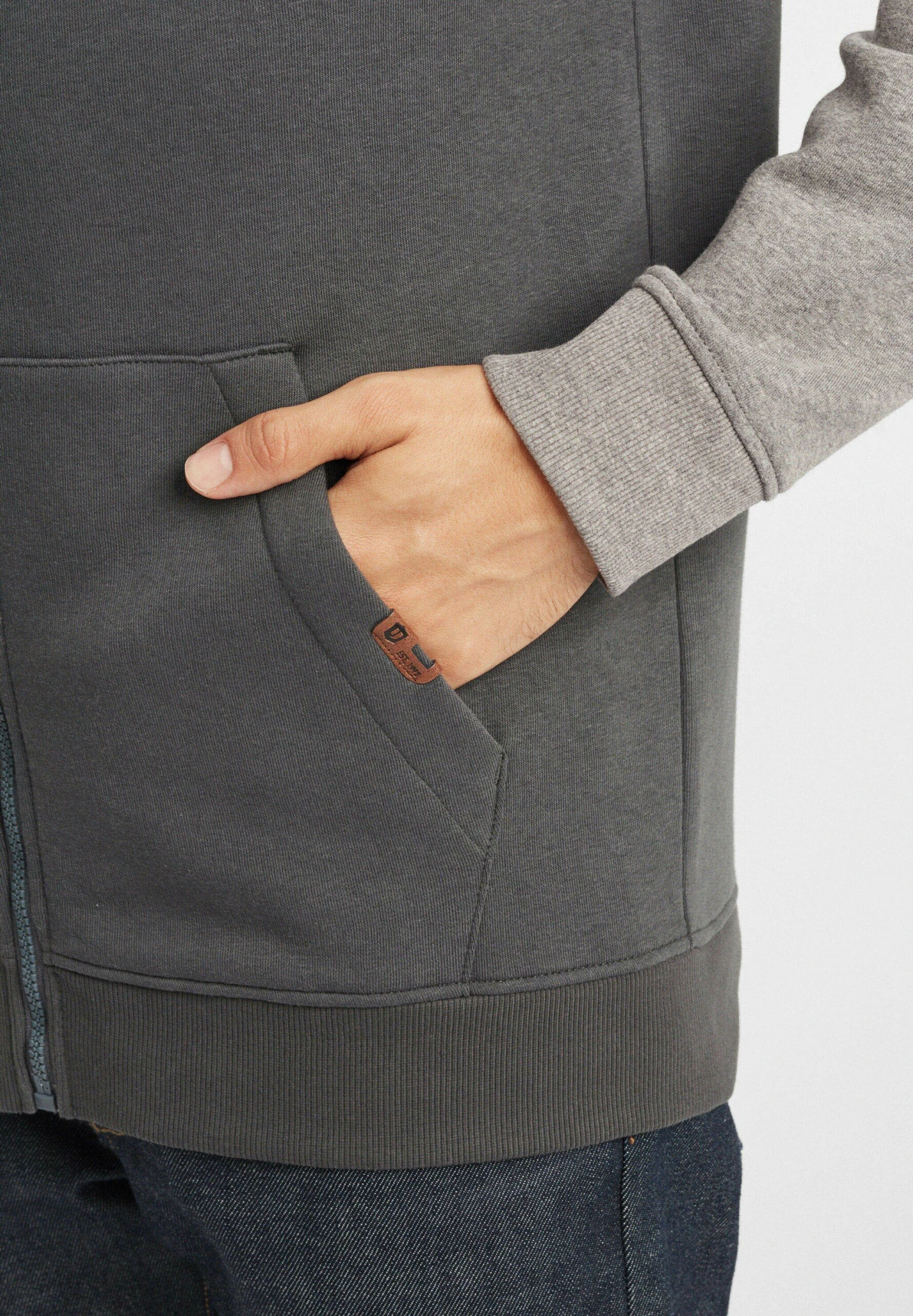 Indicode Jeans Idterence - Sweater Met Rits - Grey Mix - Afbeelding 5