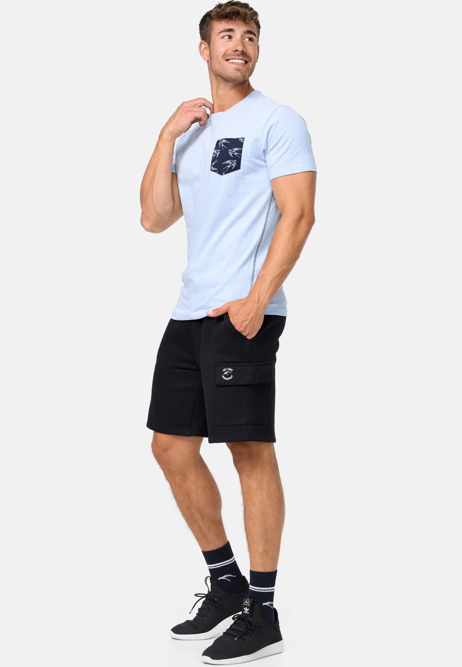 Indicode Jeans Blaine - T-Shirt Print - Hellblau - Afbeelding 2