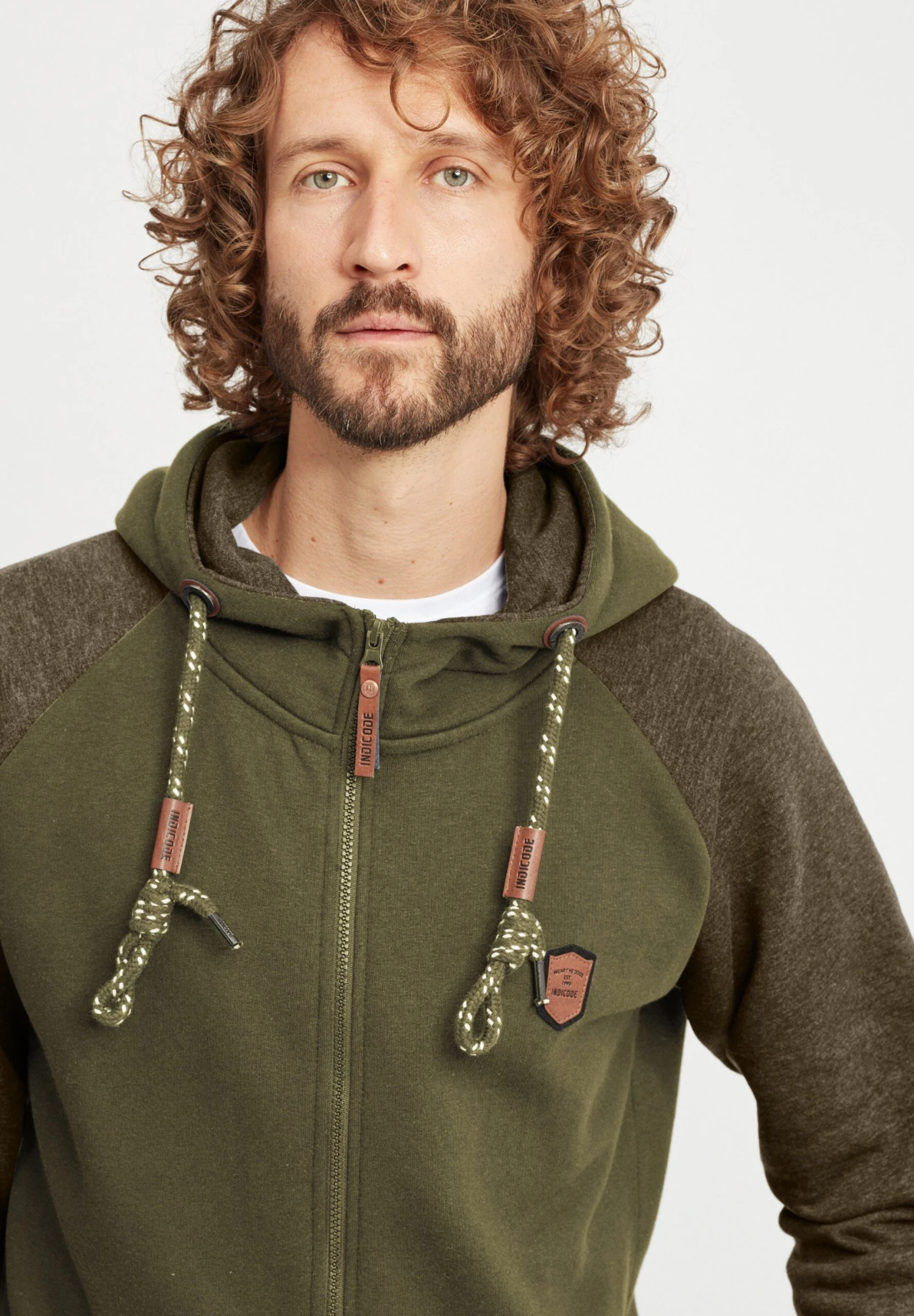 Indicode Jeans Idterence - Sweater Met Rits - Army - Afbeelding 4