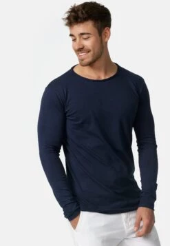 Indicode Jeans Longsleeve Willbur - Longsleeve - Navy