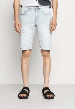 Indicode Jeans Kaden Holes - Jeansshort - Bleached Denim