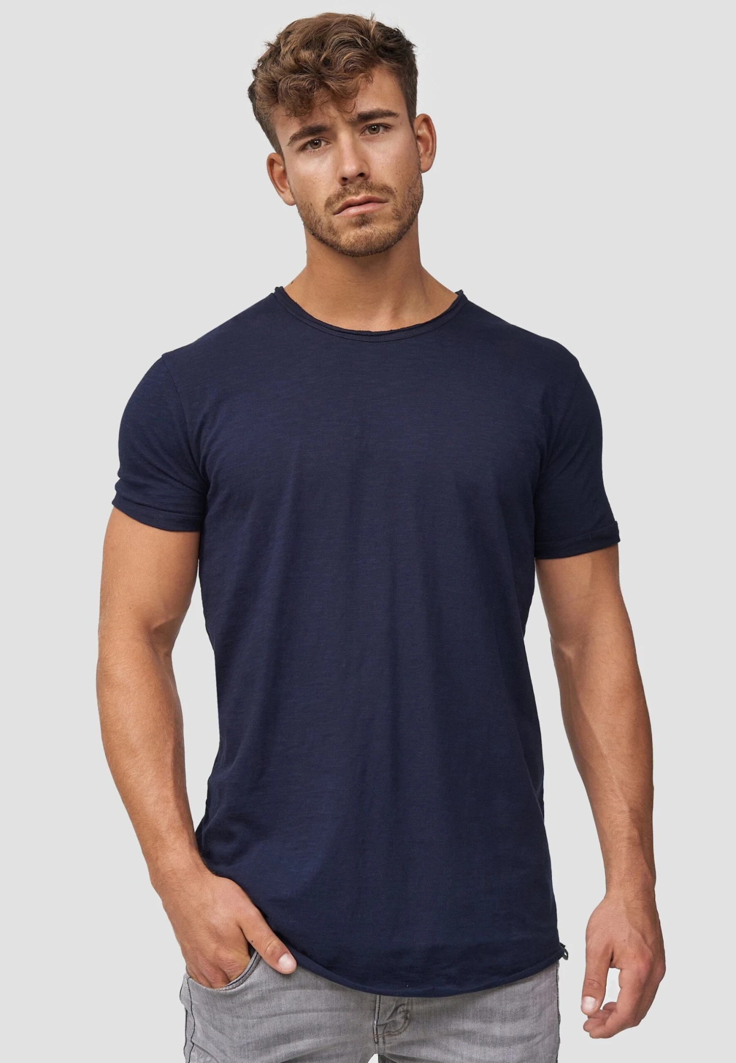 Indicode Jeans Wilbur - T-Shirt Print - Dark Blue