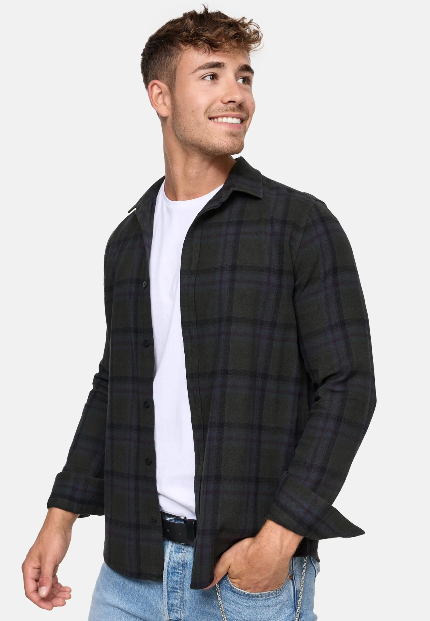 Indicode Jeans Langarm Riverside - Overhemd - Army Mix - Afbeelding 4