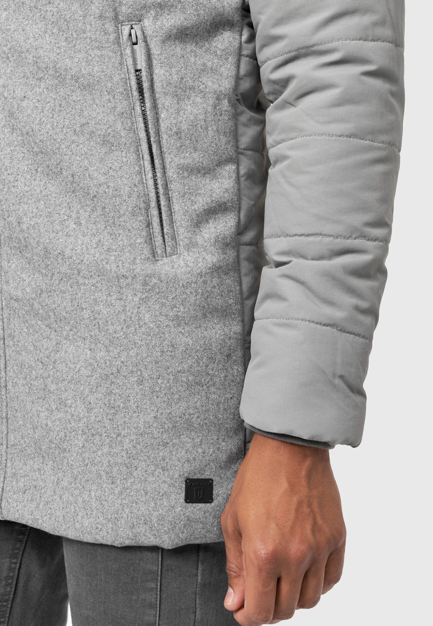 Indicode Jeans Parka - Lt Grey Mix - Afbeelding 7