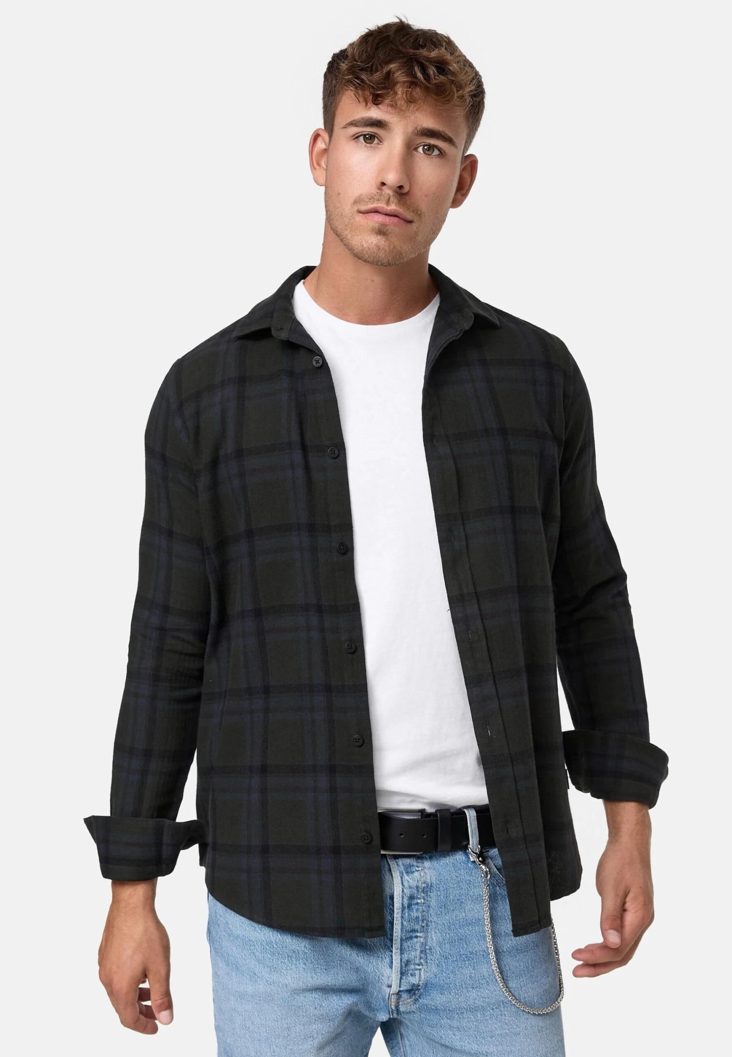 Indicode Jeans Langarm Riverside - Overhemd - Army Mix