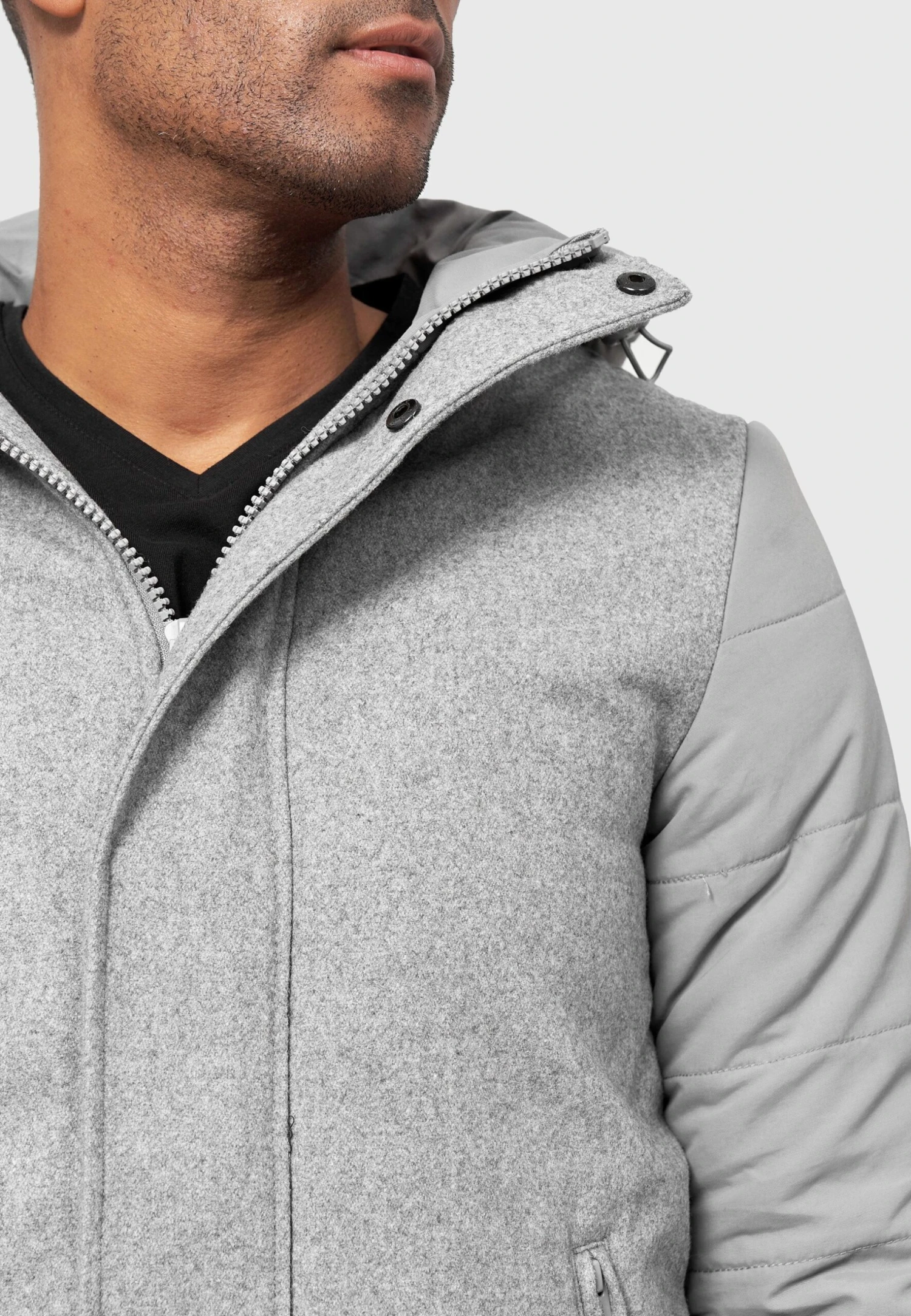 Indicode Jeans Parka - Lt Grey Mix - Afbeelding 8