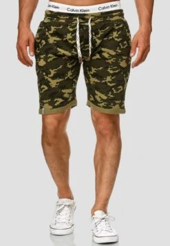 Indicode Jeans Aldrich - Shorts - Dark Green