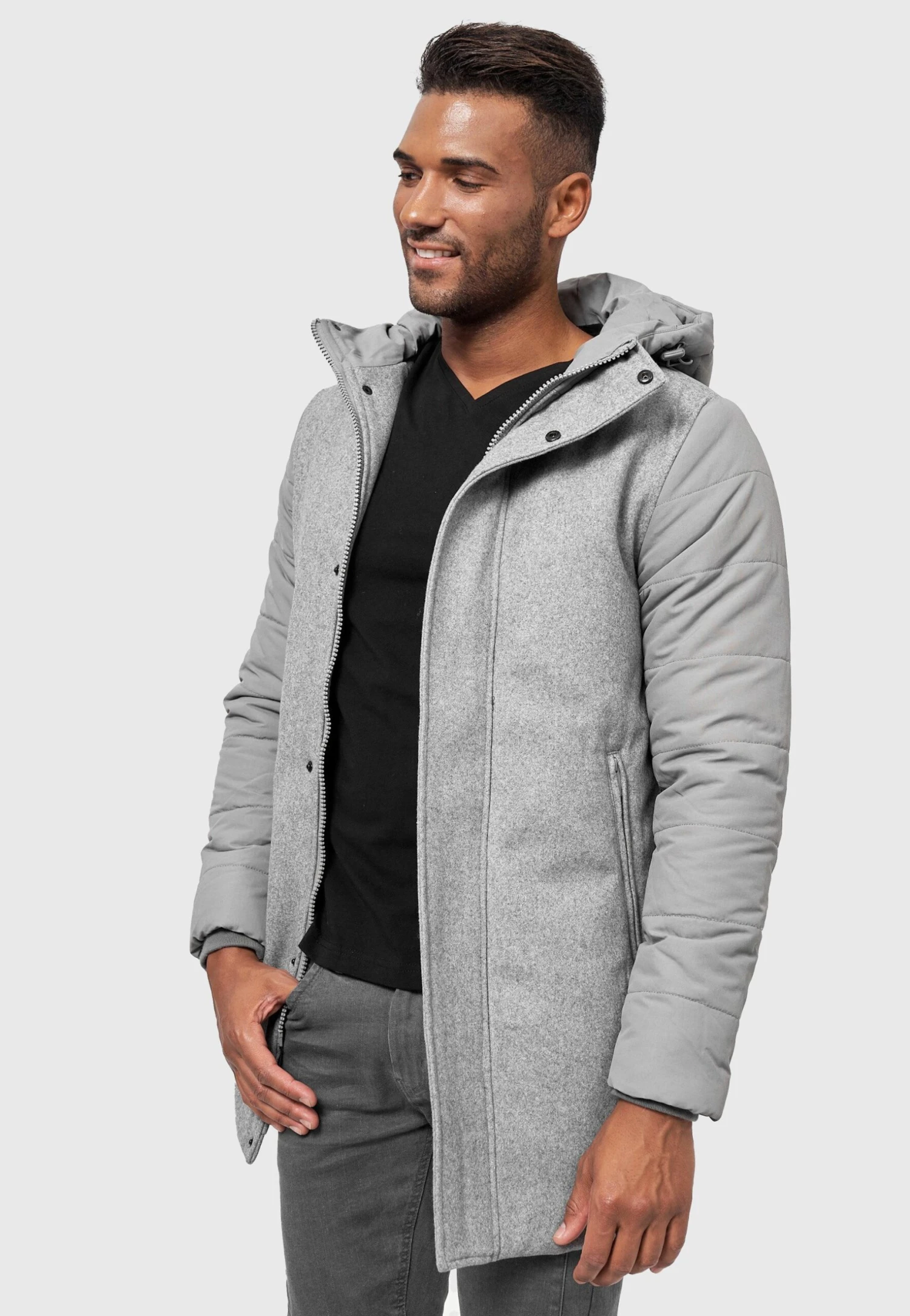 Indicode Jeans Parka - Lt Grey Mix - Afbeelding 4