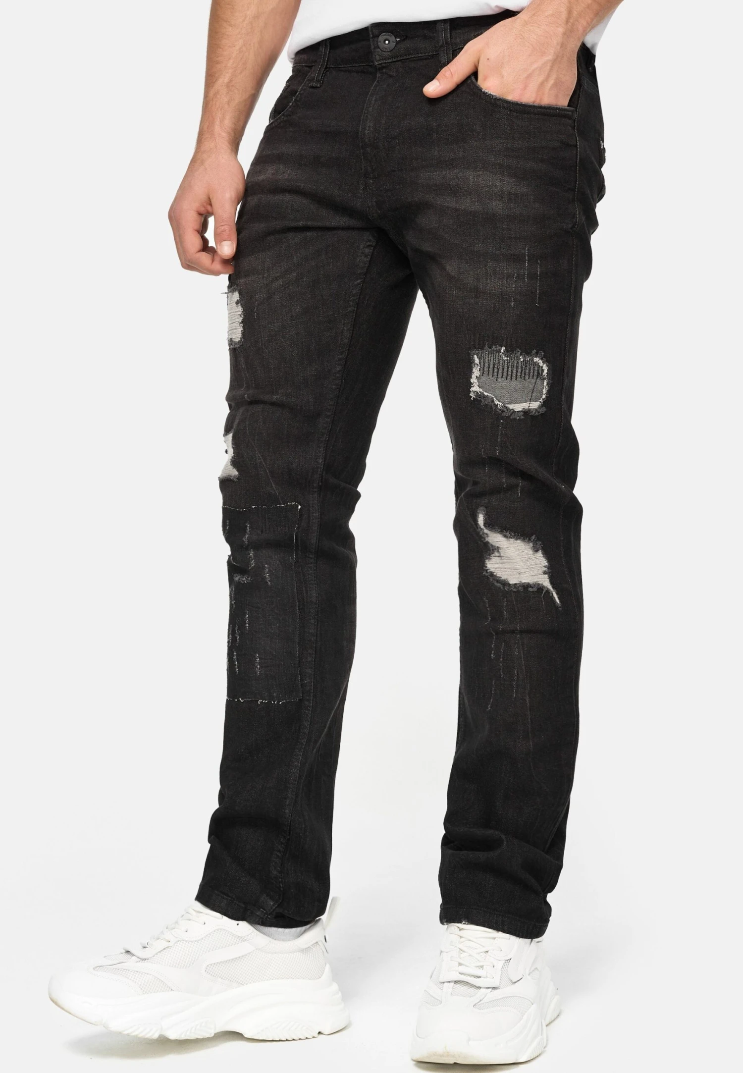 Indicode Jeans Mcintyre - Straight Leg Jeans - Black