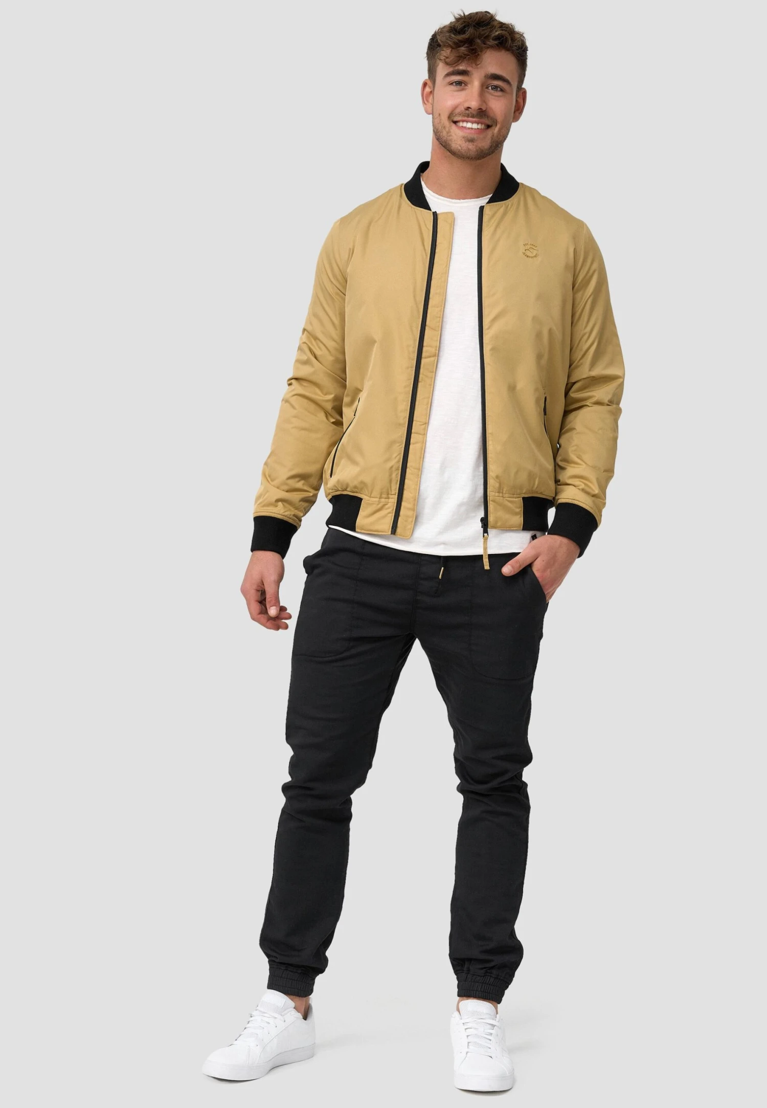 Indicode Jeans Bomberjacks - Khaki - Afbeelding 2