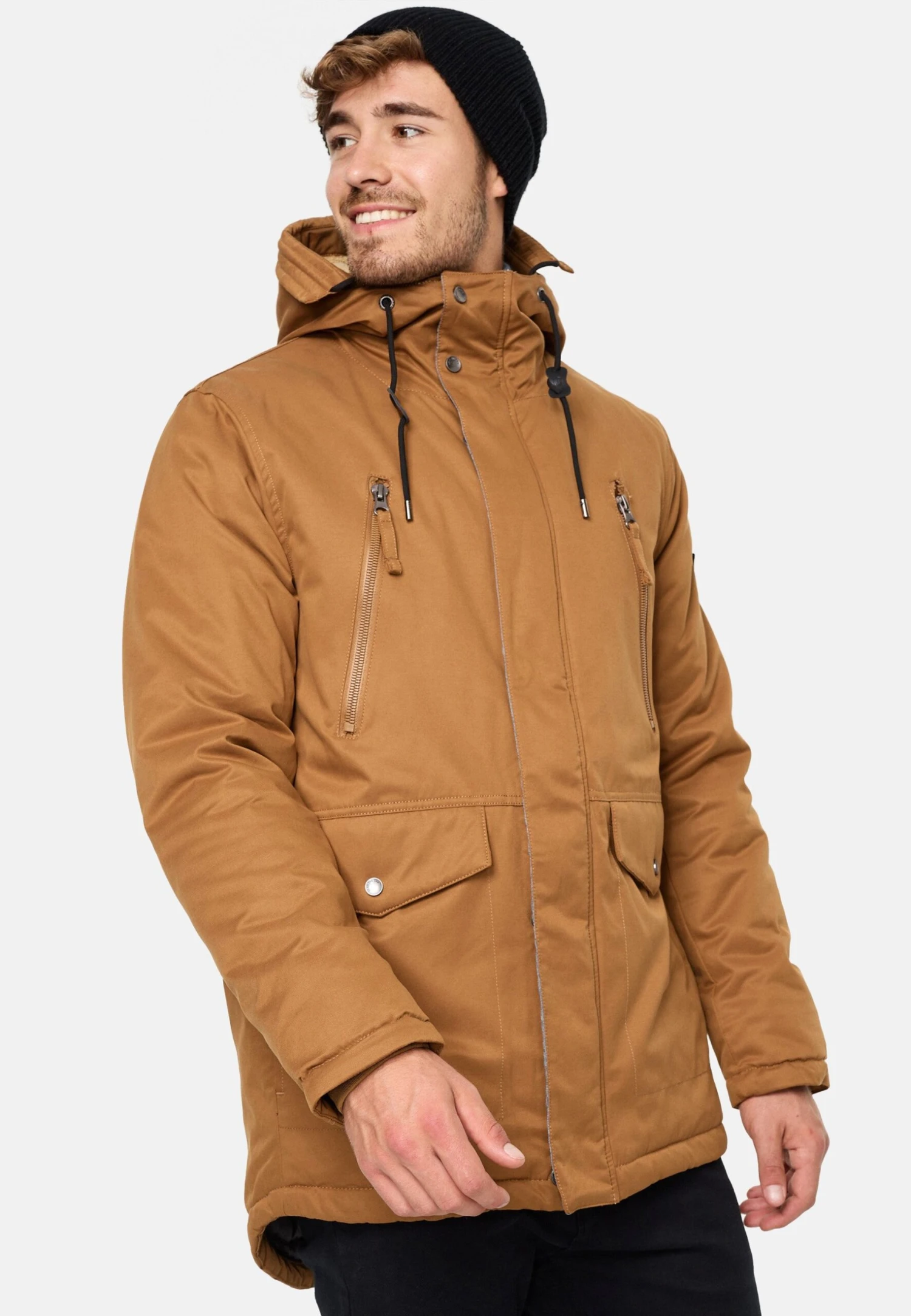 Indicode Jeans Parka - Mottled Brown